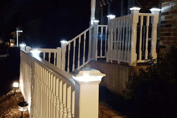 solar post cap lights