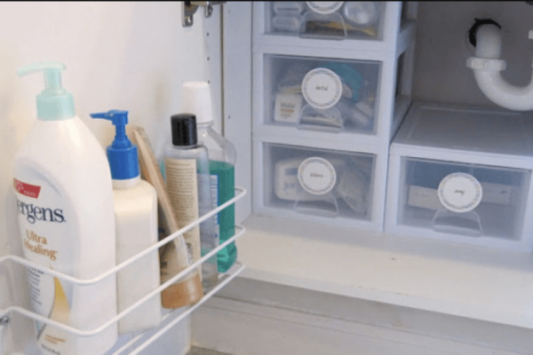 under bathroom sink storage